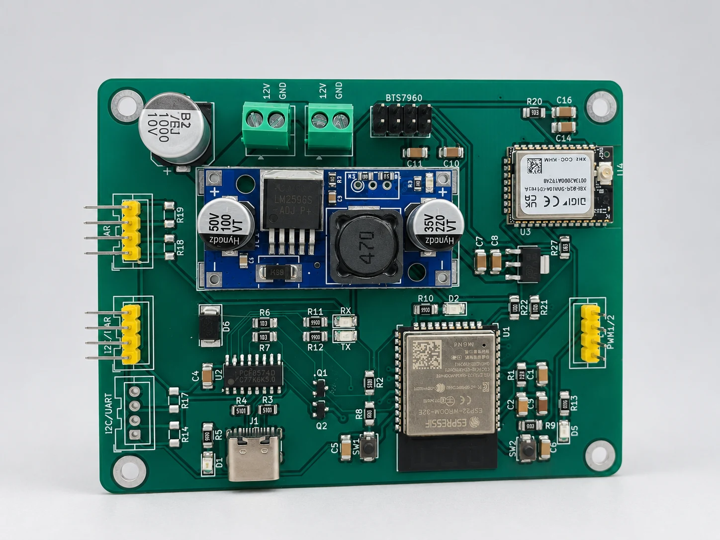 Custom scanner robot circuit board developed by Xenon Robotics